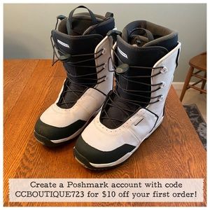 Salomon F20 Snowboard Boots - White - Size 12.5